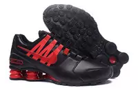 running chaussures nike shox avenue leather rival4 red line black